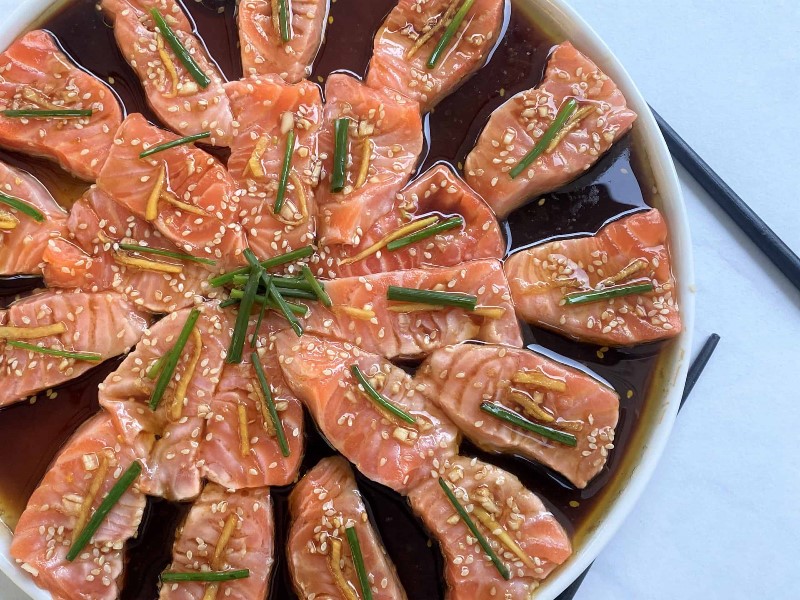 Sashimi de Smoked Salmon (Salmón ahumado)