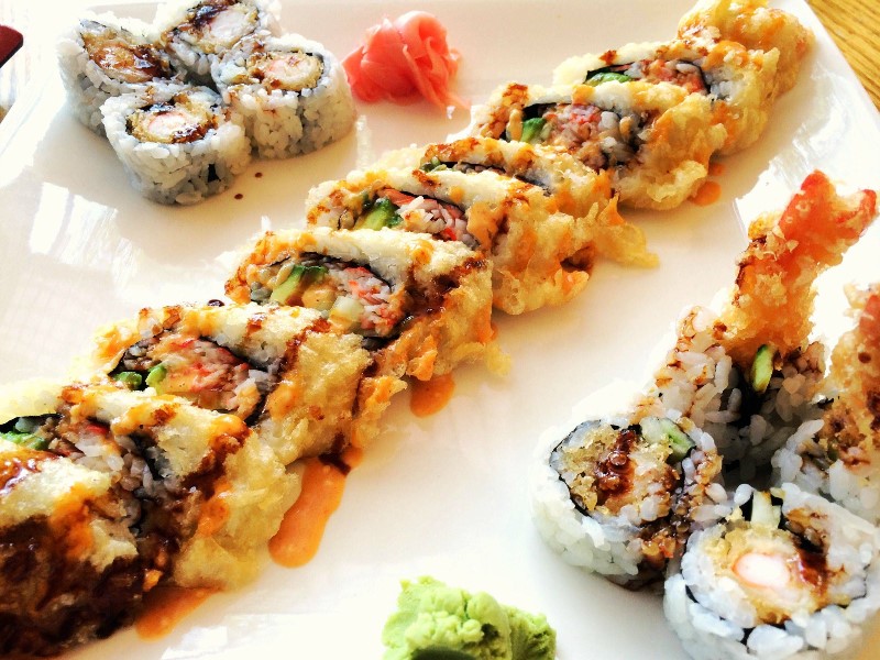 Sushi de Vegan Tempura Roll (Rollo de tempura vegano)